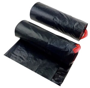Worki na śmieci 35L CZARNE Z TAŚMĄ (300 szt.)